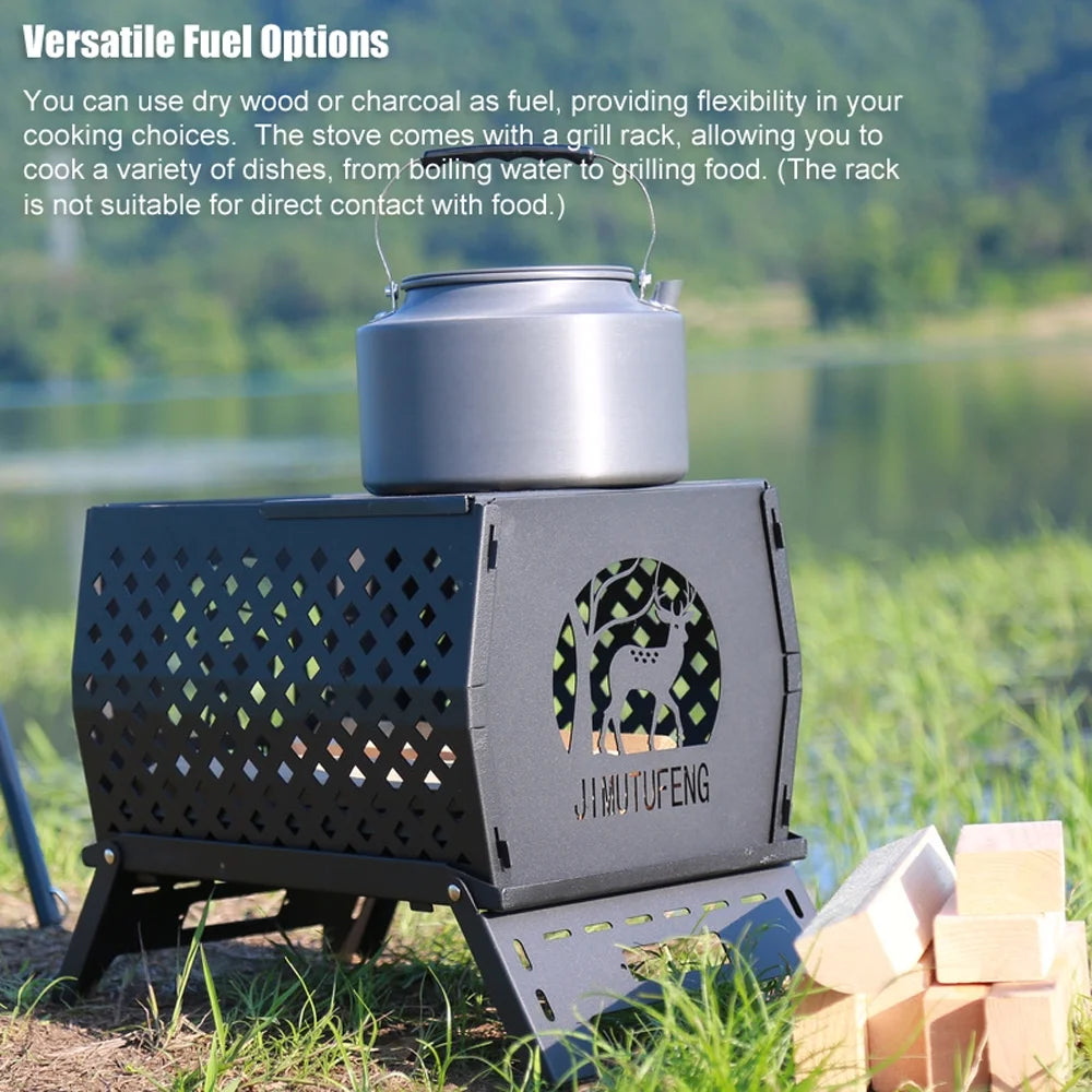 Campfire Stand Portable Wood Burning Camp Stove Z7275