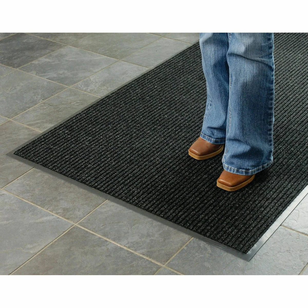 Charcoal 48 x 72 Ribbed Entrance Mat O73312