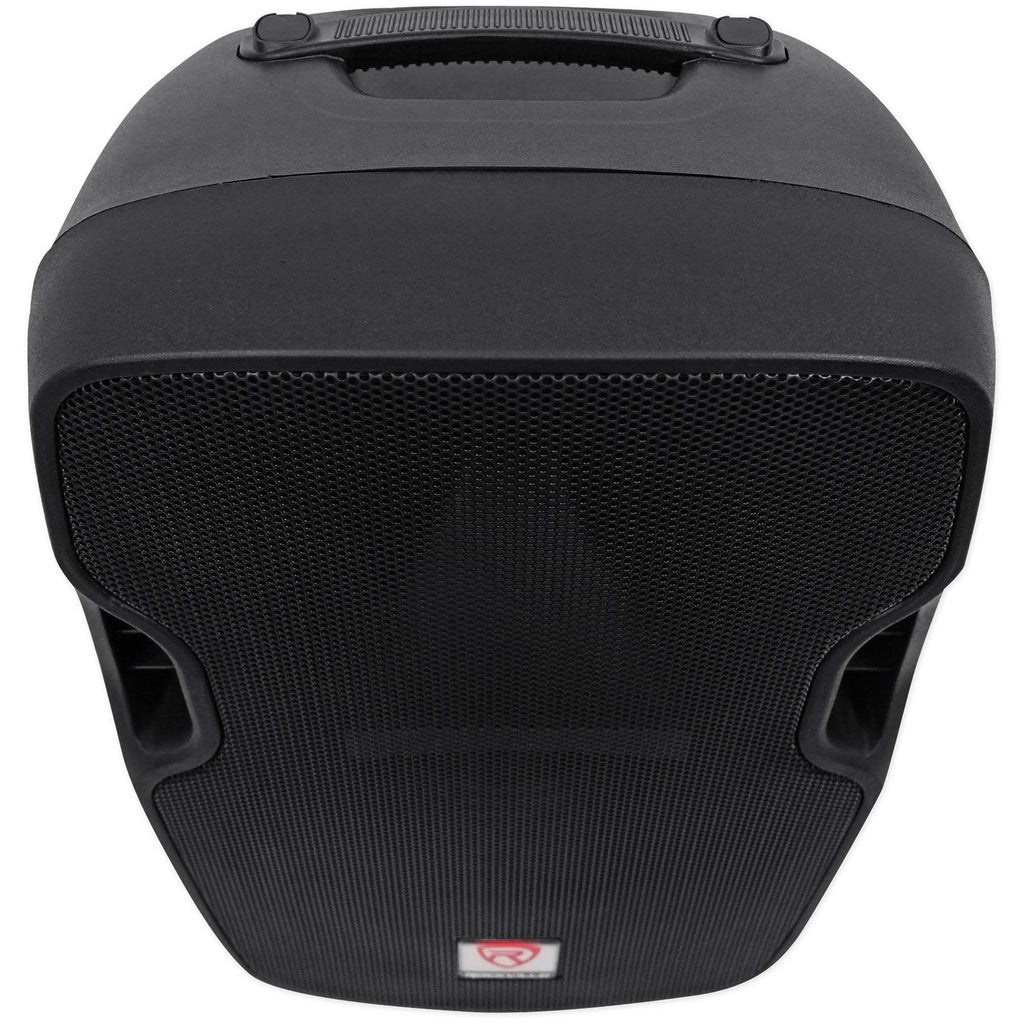 12x22 Powered 600W DJ PA Speakers with Bluetooth and Stands L4785