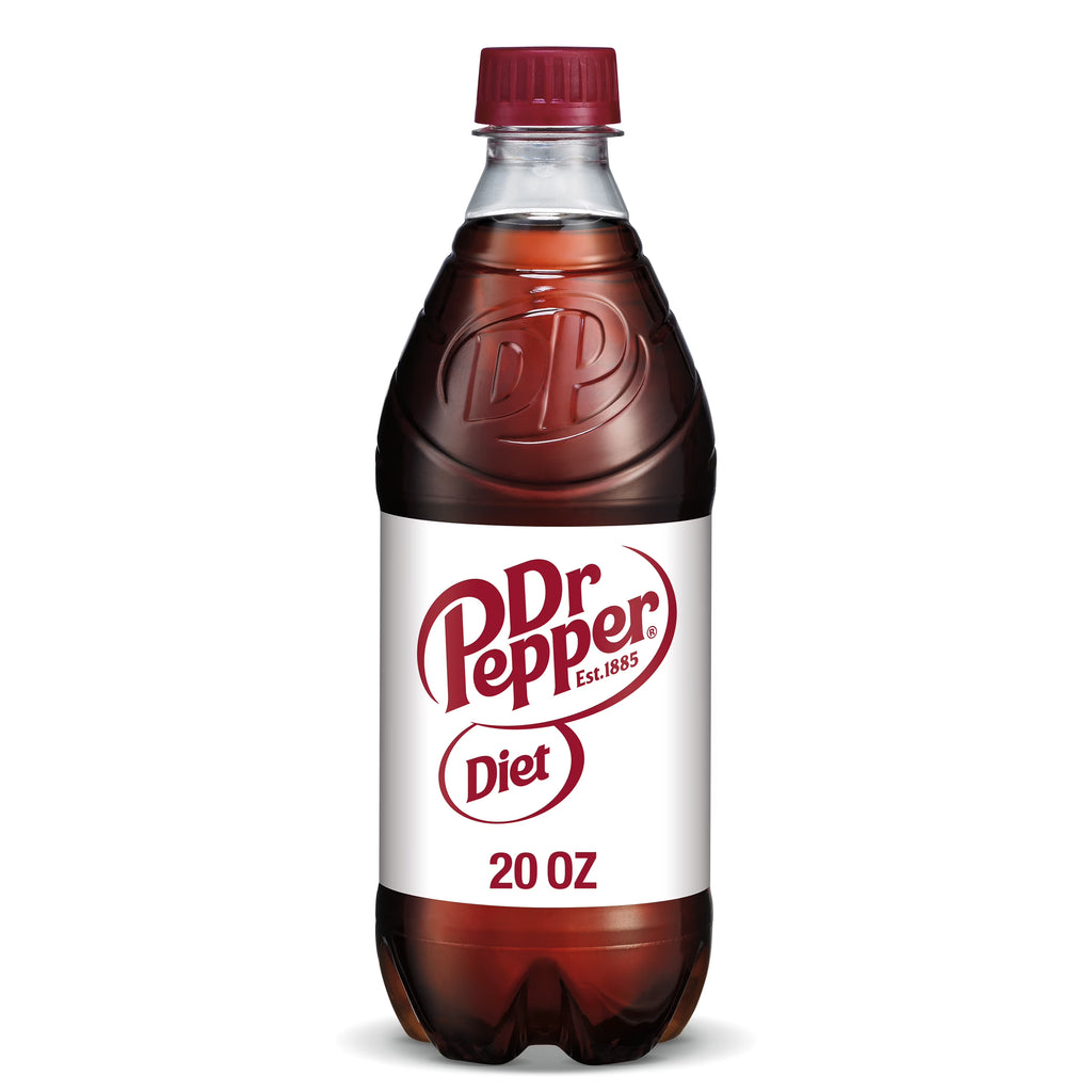 Diet Dr Pepper Soda 20oz Bottles, Quantity of 10 R520