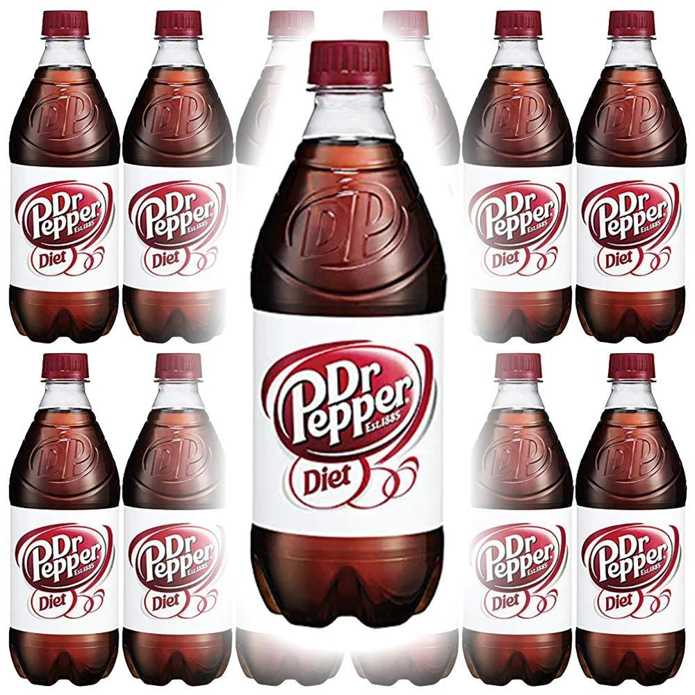 Diet Dr Pepper Soda 20oz Bottles, Quantity of 10 R520