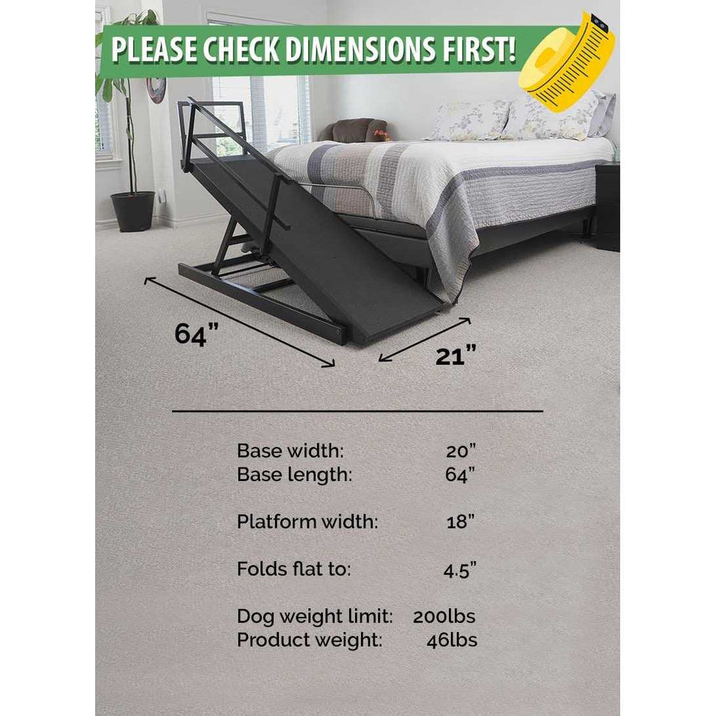 Large Adjustable Height Dog Bed Ramp Y331