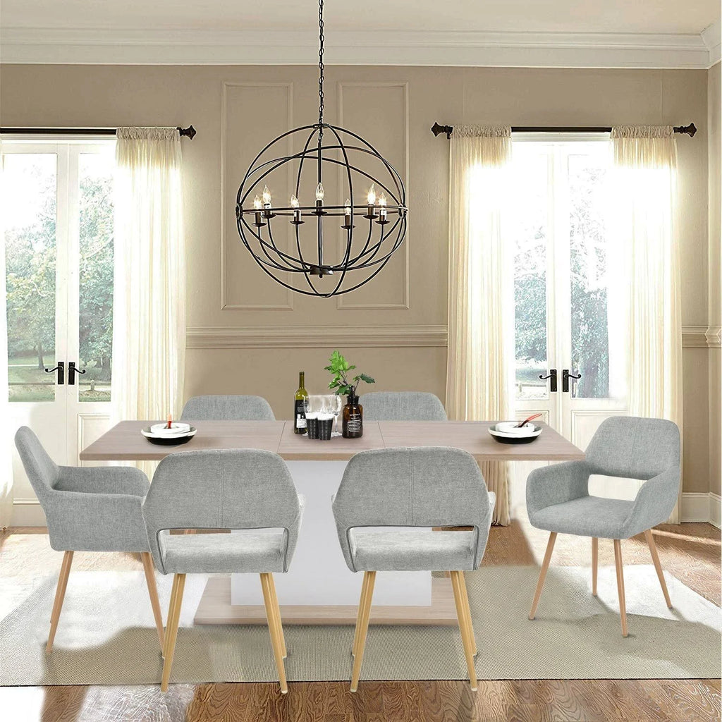 Linen Dining Chair (Set of 2) (Yellow) U400748