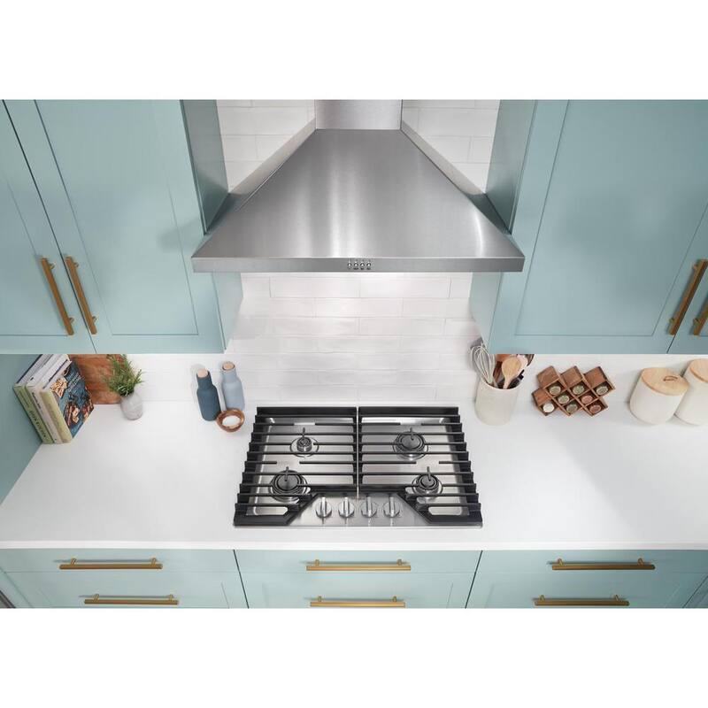 4-Burners Recessed Gas Cooktop in Stainless Steel A45170