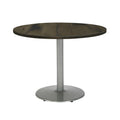 Round Top Table, Barnwood, Round Silver Base J267
