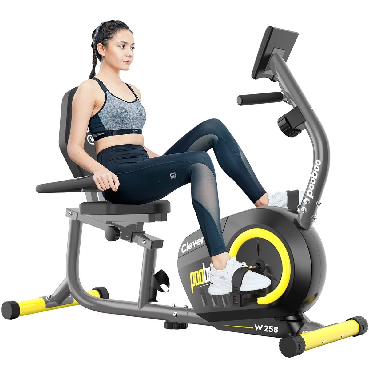 Recumbent Exercise Bike Belt Drive Indoor Cycling Bike A27834