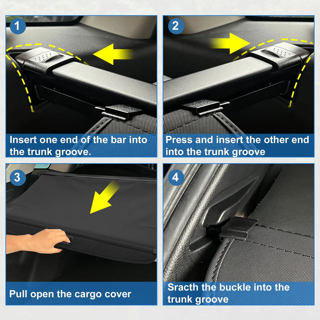 Retractable Cargo Cover for Subaru XV SUV Rear Trunk Shade Black N81773