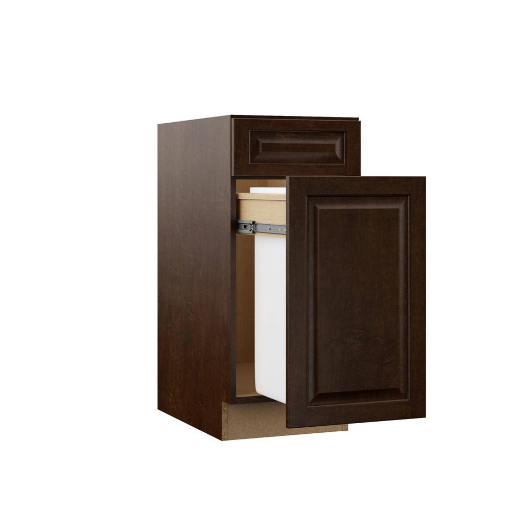 Espresso Pull Out Trash Can Base Kitchen Cabinet D346428