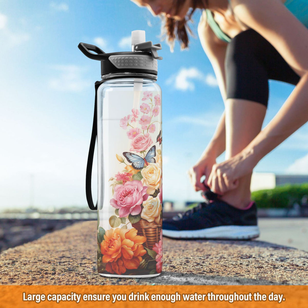 32oz Tritan Water Bottle with Straw E25742