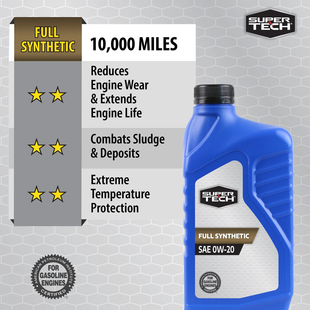 Full Synthetic SAE 0W-20 Motor Oil, 1 Quart A103858