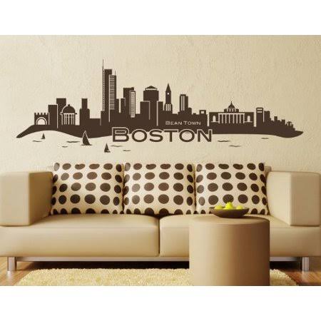 Violet 59in x 18in Cityscape Wall Decal S690897