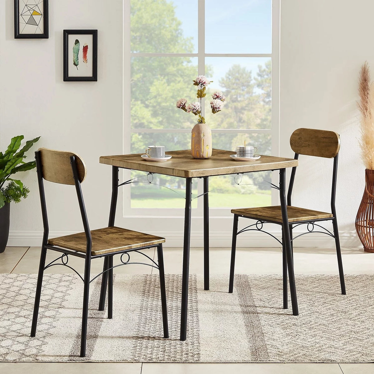Wood Dining Table and 2 Chairs V224