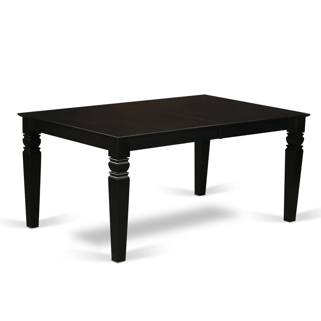 Black Leather Seat 7-piece Wood Dining Set E42338