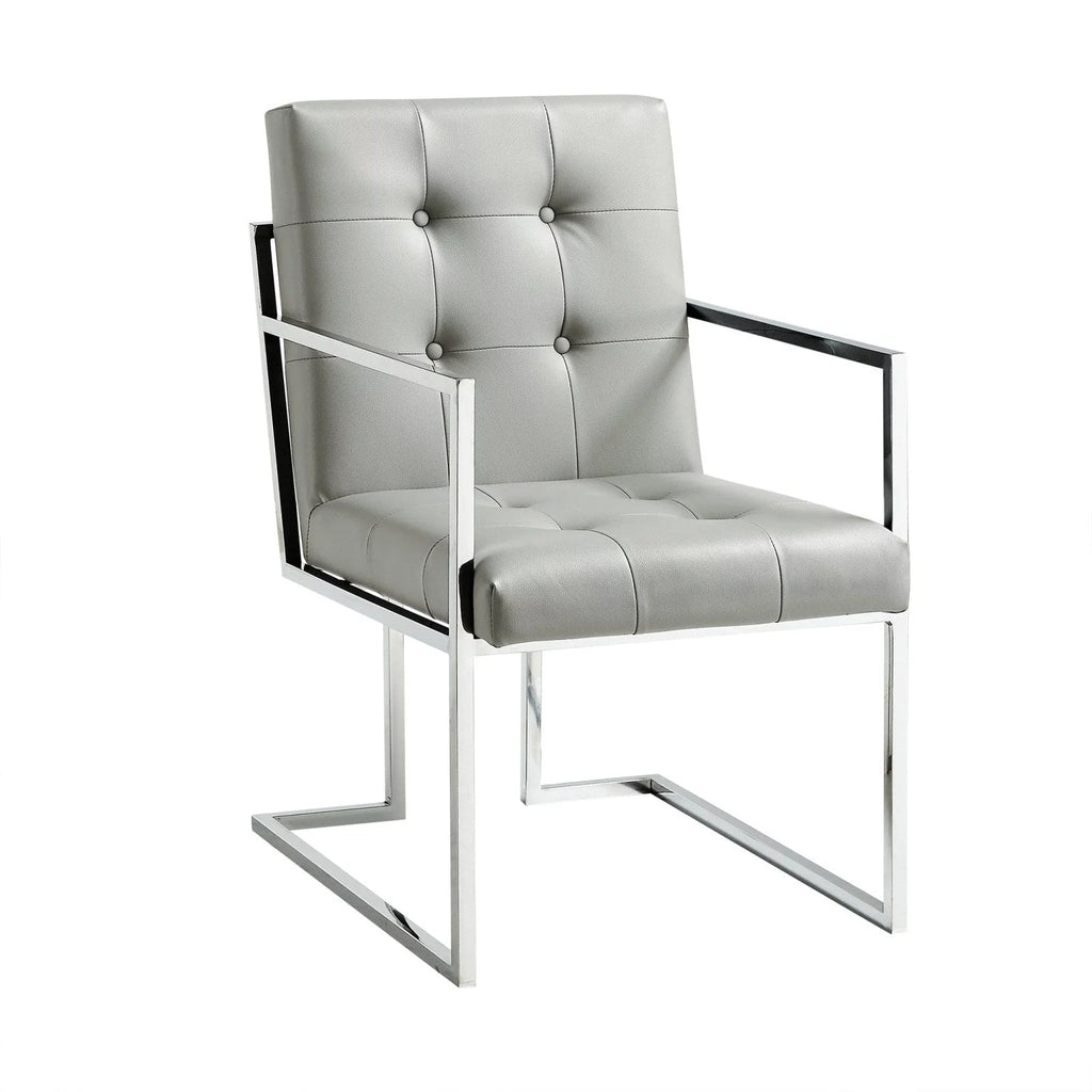Faux Leather Dining Arm Chair Set of 2 V92989
