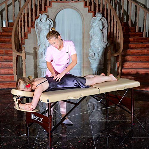 28" Portable Massage Table with Walnut Legs Q2960