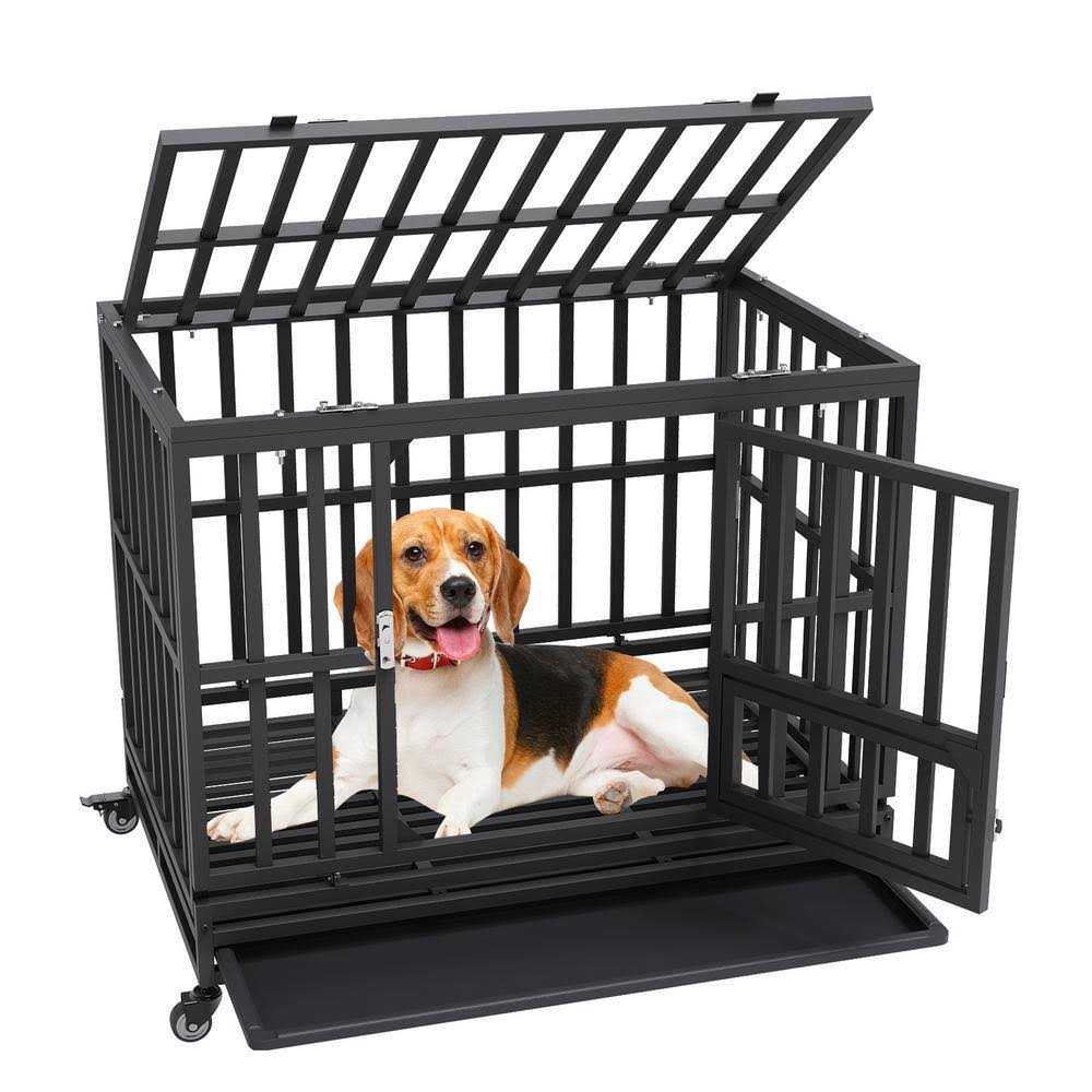 38 Inch Heavy Duty 3-Door Dog Crate Q626