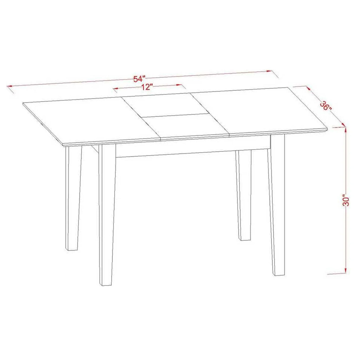 3 Piece Dining Set with Butterfly Leaf C528