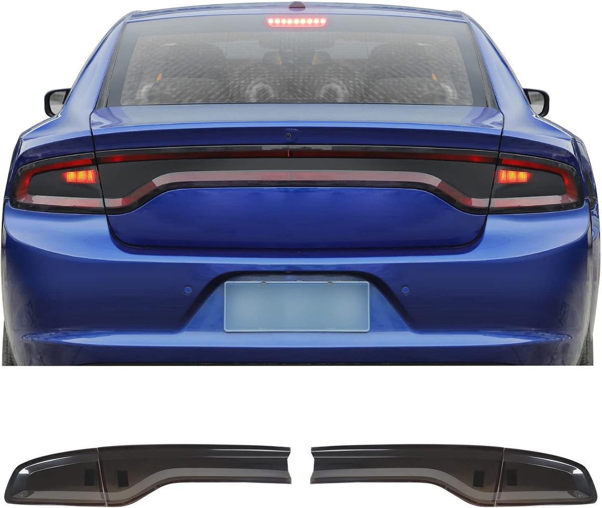 Matte Black Rear Light Taillight Trim 4pcs P75290