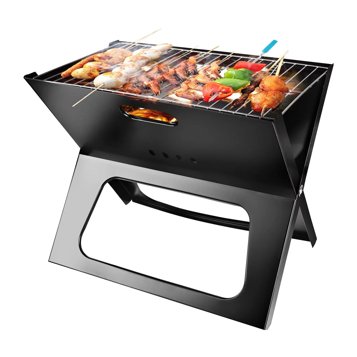 Foldable Charcoal Stainless Steel BBQ Grill V35557