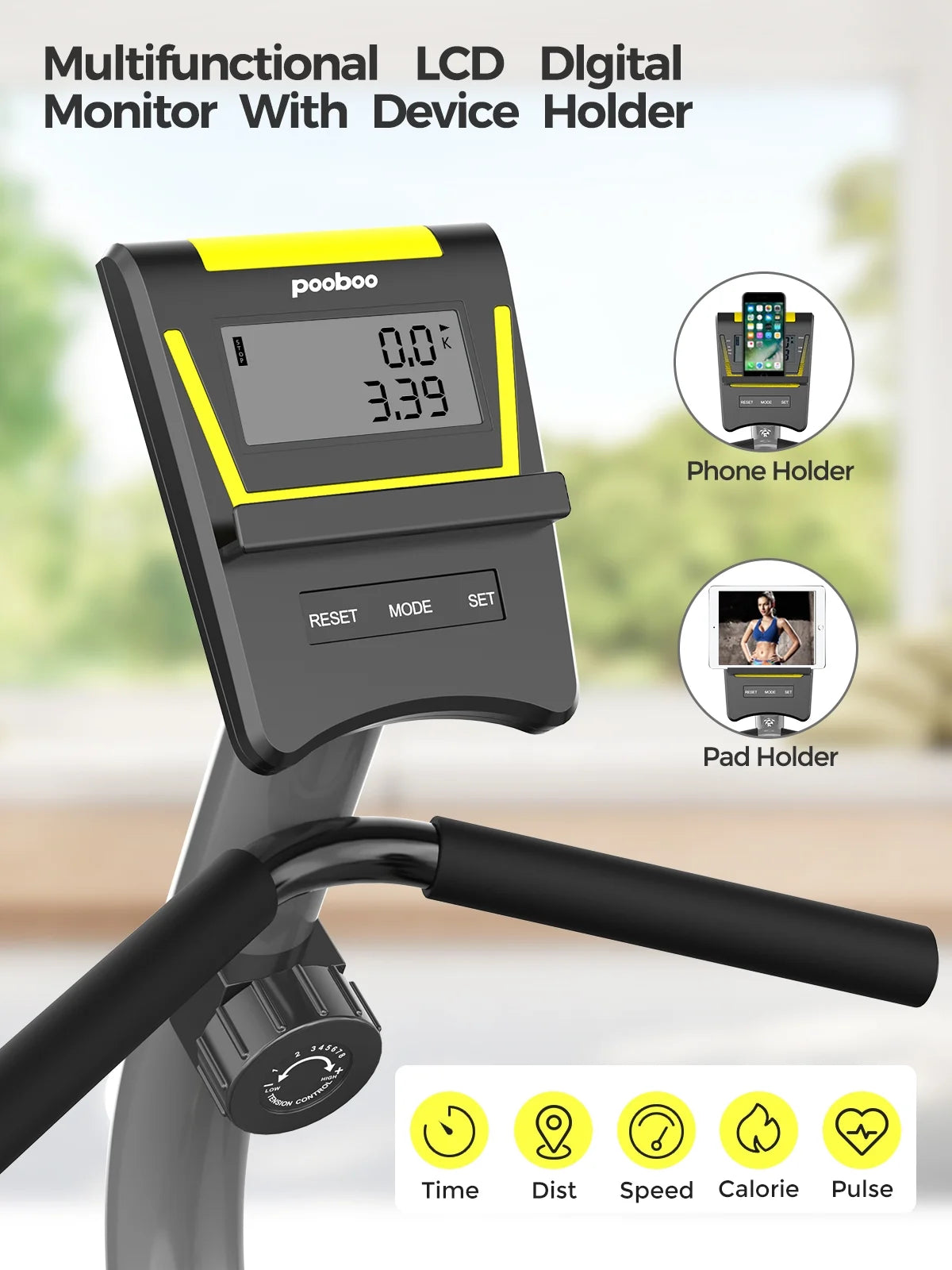 Recumbent Exercise Bike Belt Drive Indoor Cycling Bike A27834