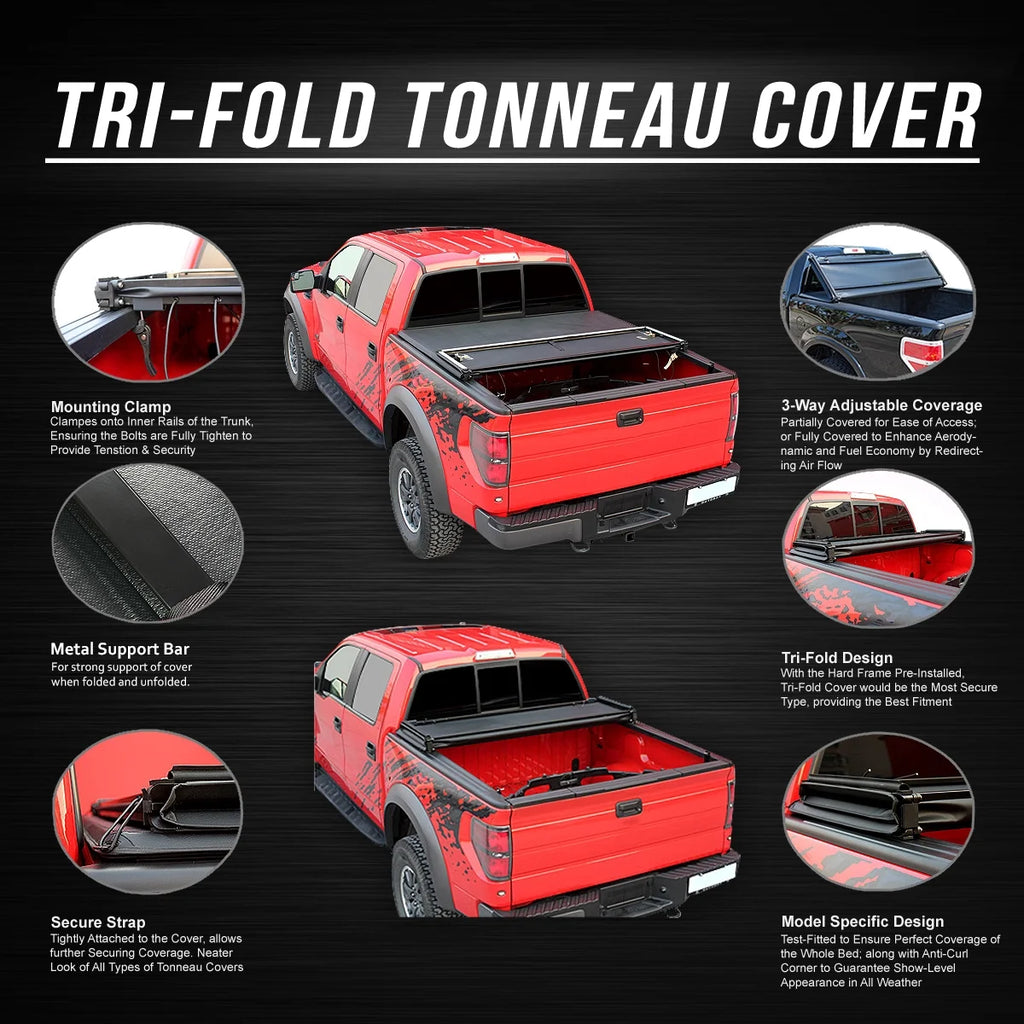 Tri-Fold Soft Top Tonneau Cover C7999