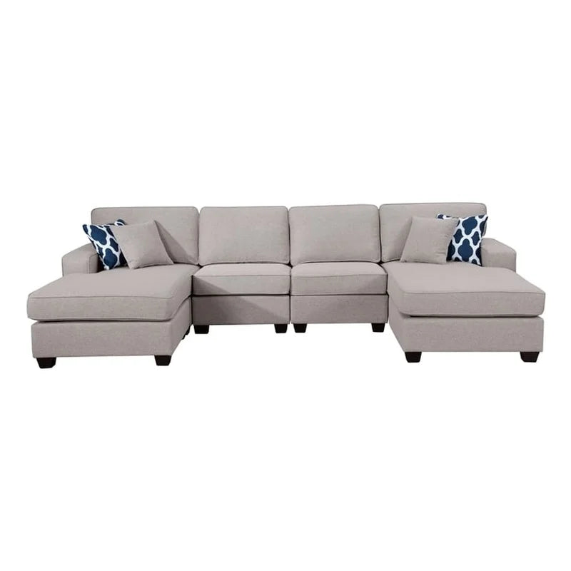 Fabric Reversible Sectional Sofa D807