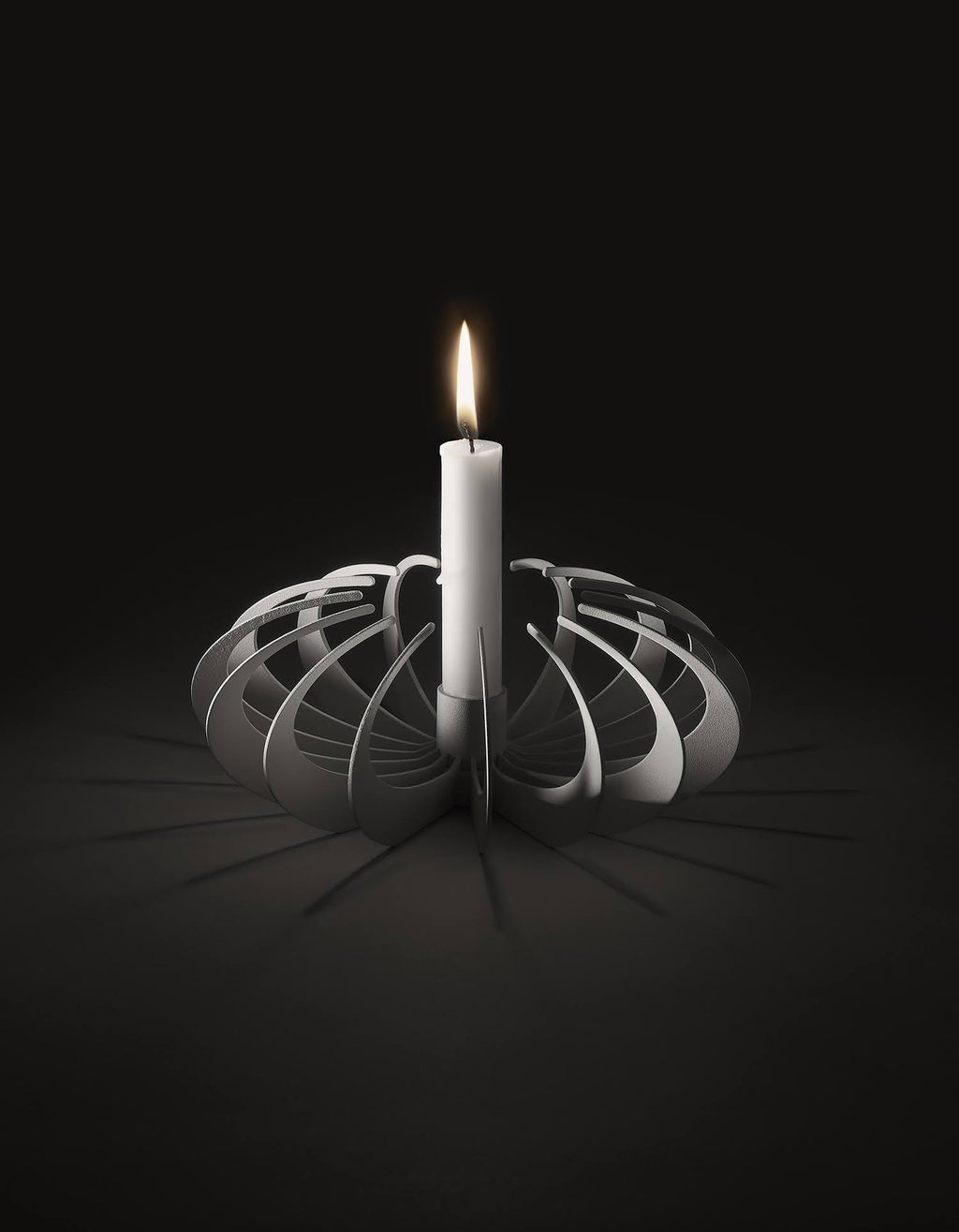 White Candle Holder Z922