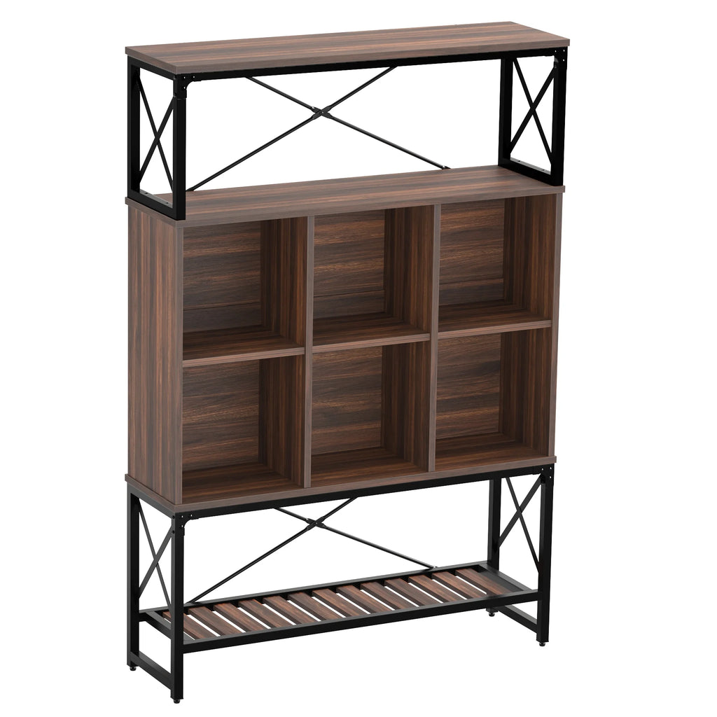 5-Shelf Bookcase with LED Light Q2375