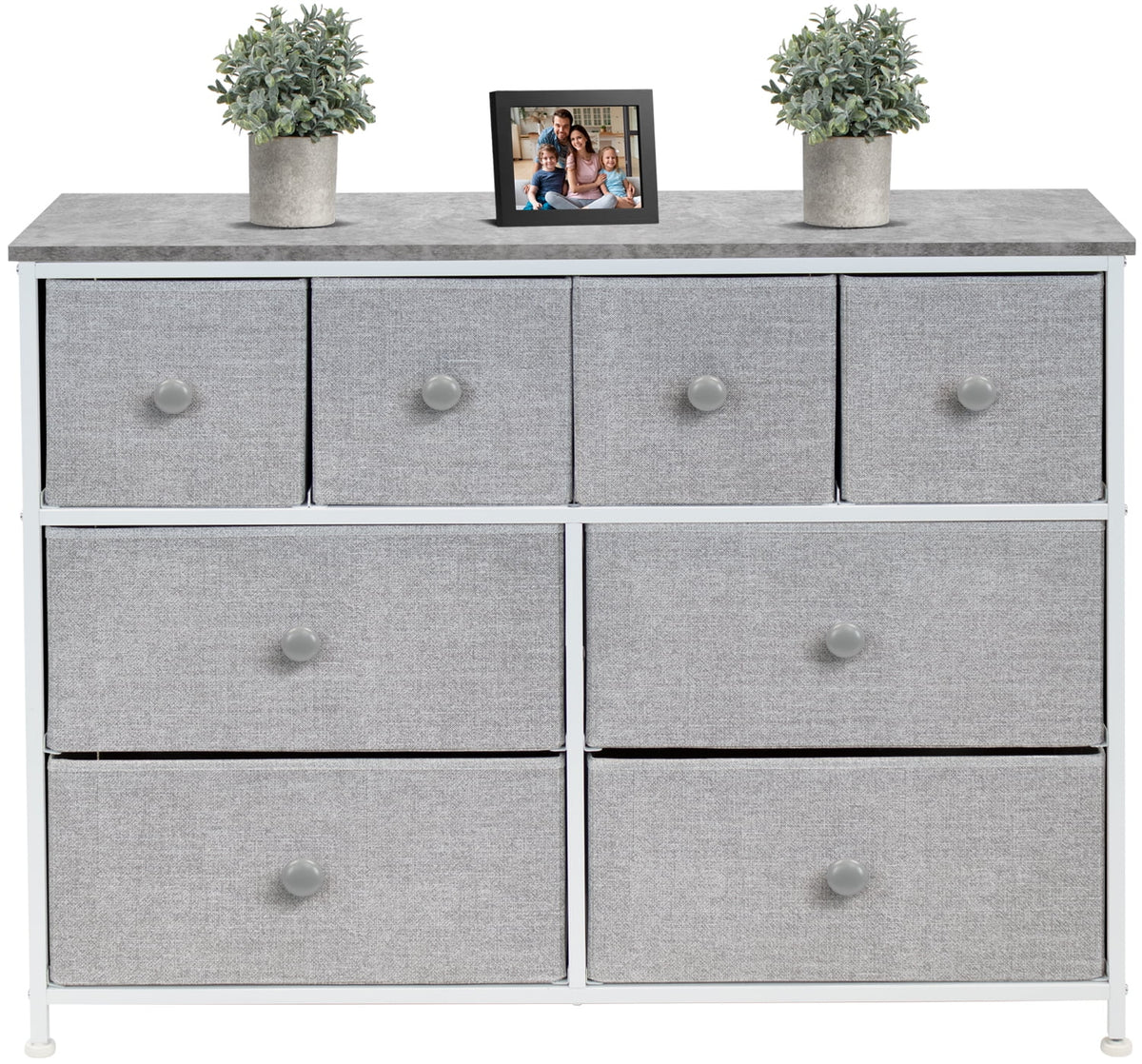 Black 8 Drawer Fabric Storage Dresser D41413
