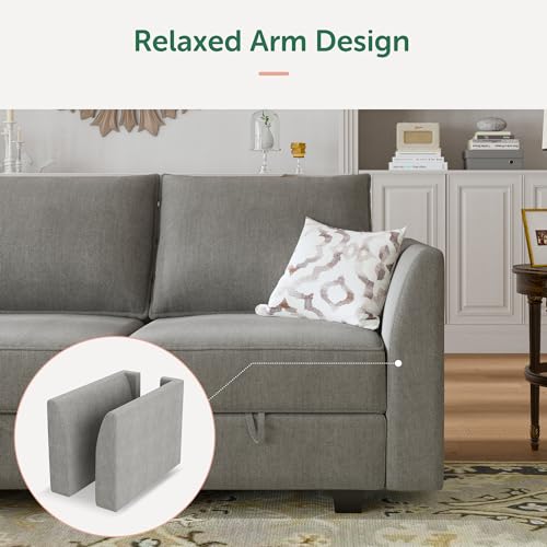 Aqua Blue Modular Sleeper Sectional Sofa with Storage M1044