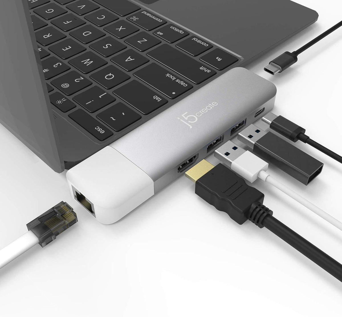 USB-C Multi-Display Modular Hub with HDMI, Mini DisplayPort, VGA, PD 100W, RJ-45 Ethernet, USB-A, USB Type-C, SD Card Reader Q7424