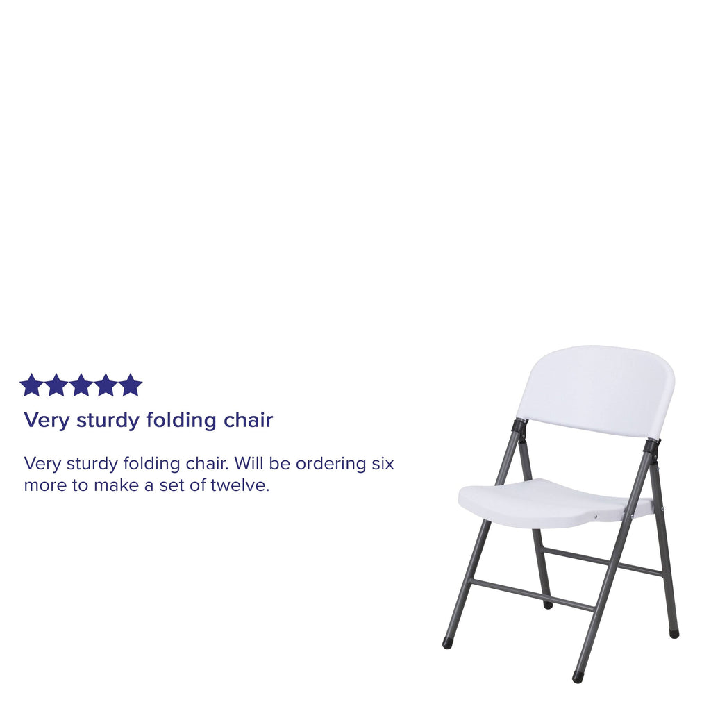 6 Pk 330 lb. Capacity Plastic Folding Chair Z890156