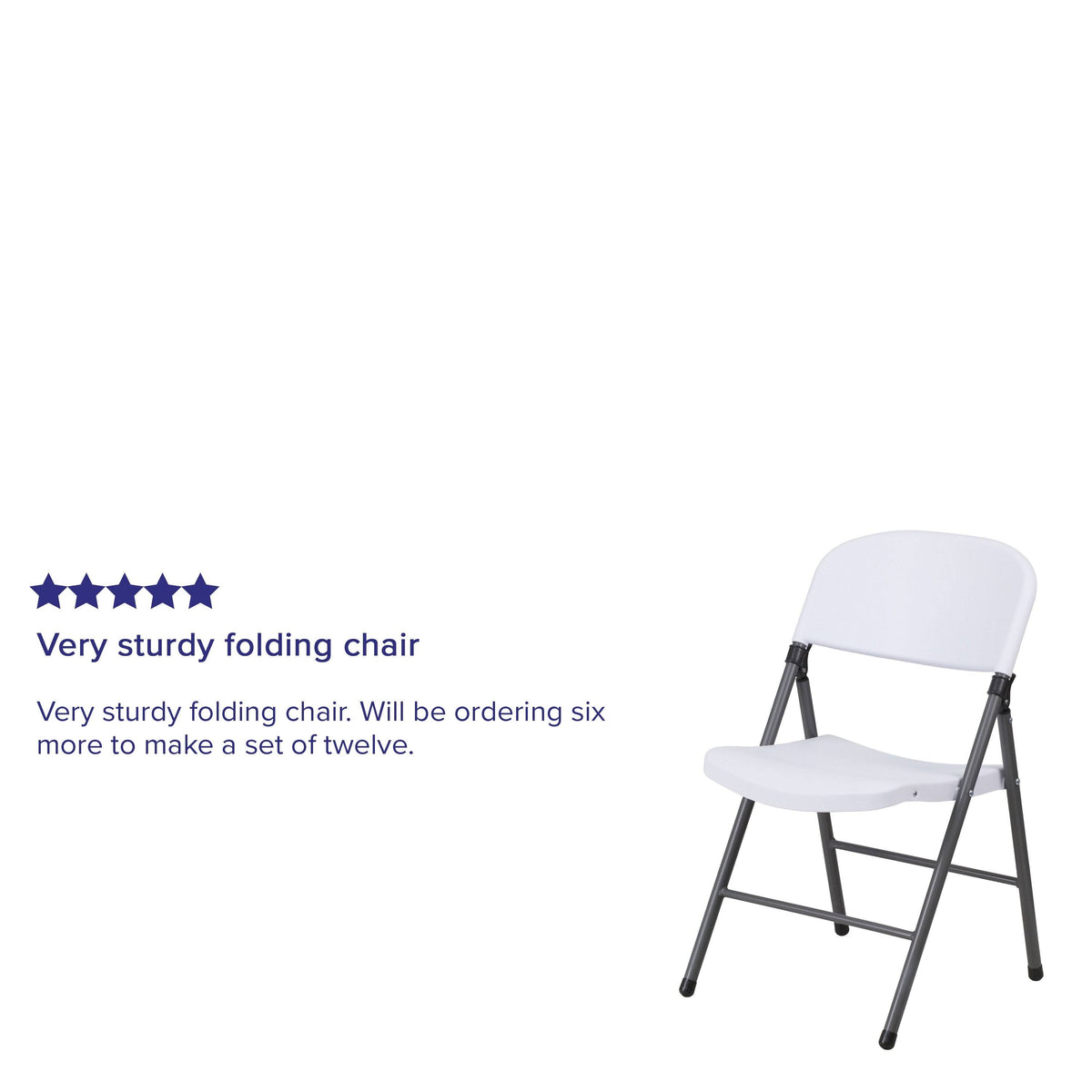 6 Pk 330 lb. Capacity Plastic Folding Chair Z890156