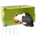 Large Size Outdoor Cat House 30"x16"x16" Cat Feeding Station Cat Outdoor Shelter W814818
