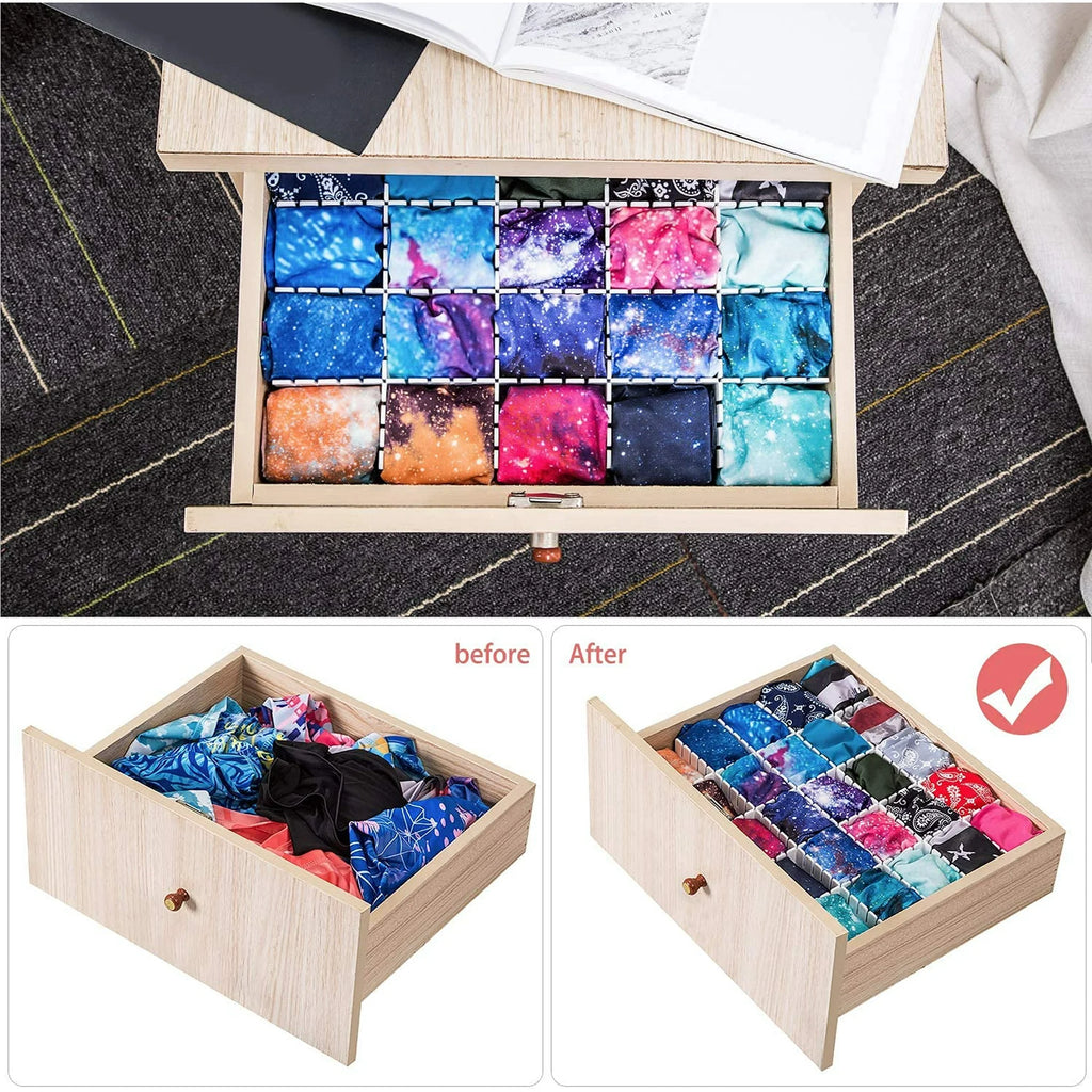 40 Pack White Drawer Dividers Organizer Set H938939