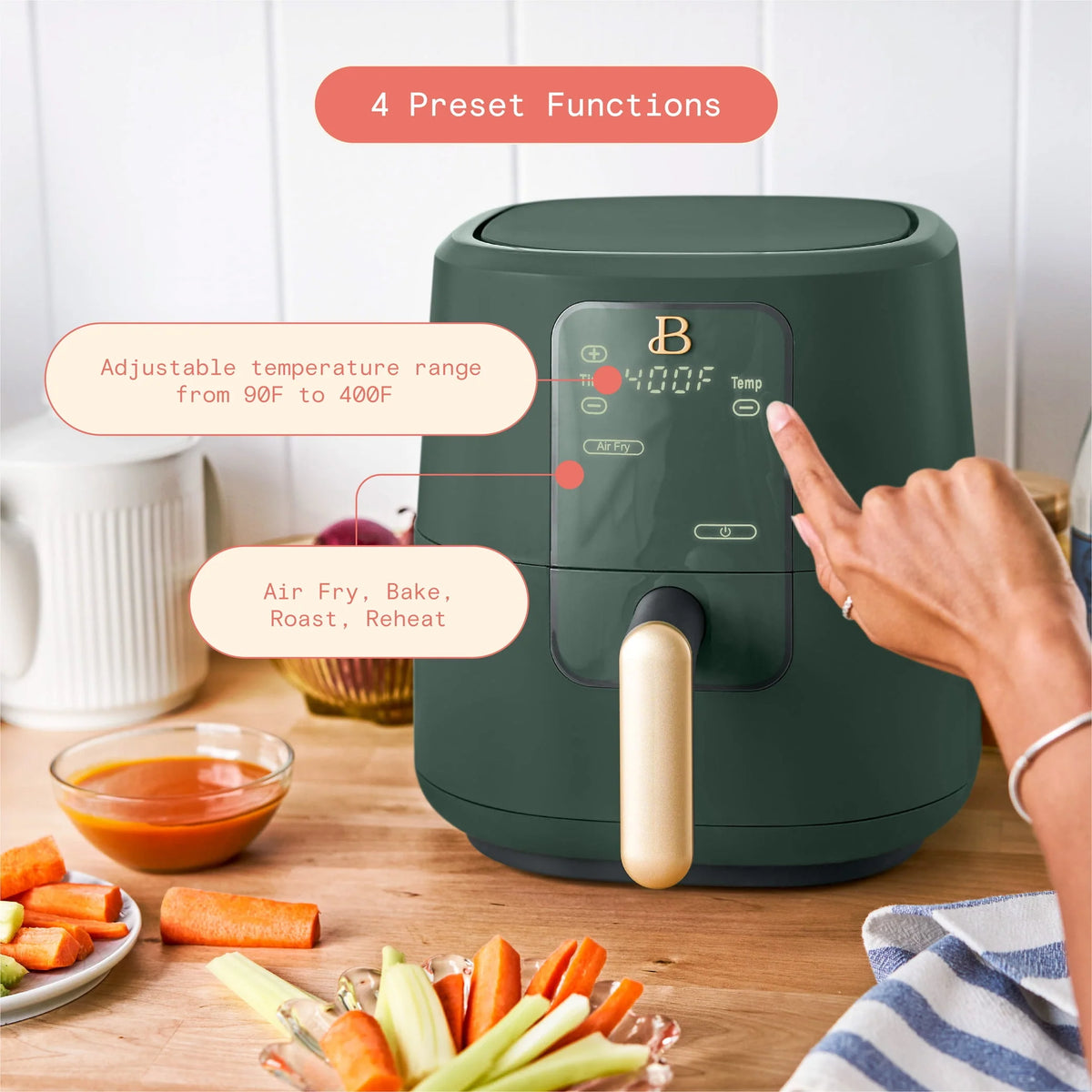 3 Qt White Air Fryer X7425