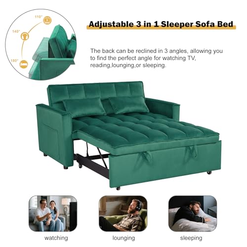 Black Sleeper Sofa Bed with Pullout Bed B232624