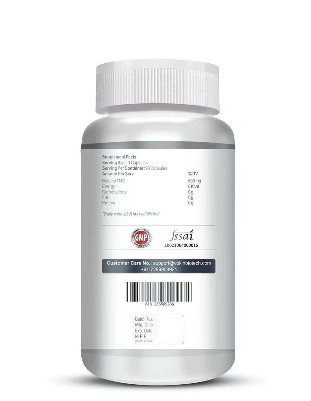 Betaine Trimethylglycine 90 Capsules M474990