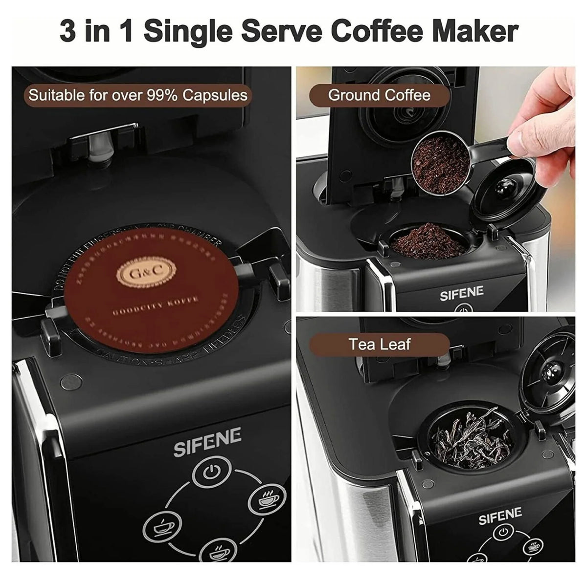 Single Serve 3 in 1 Pod Coffee Maker C25232