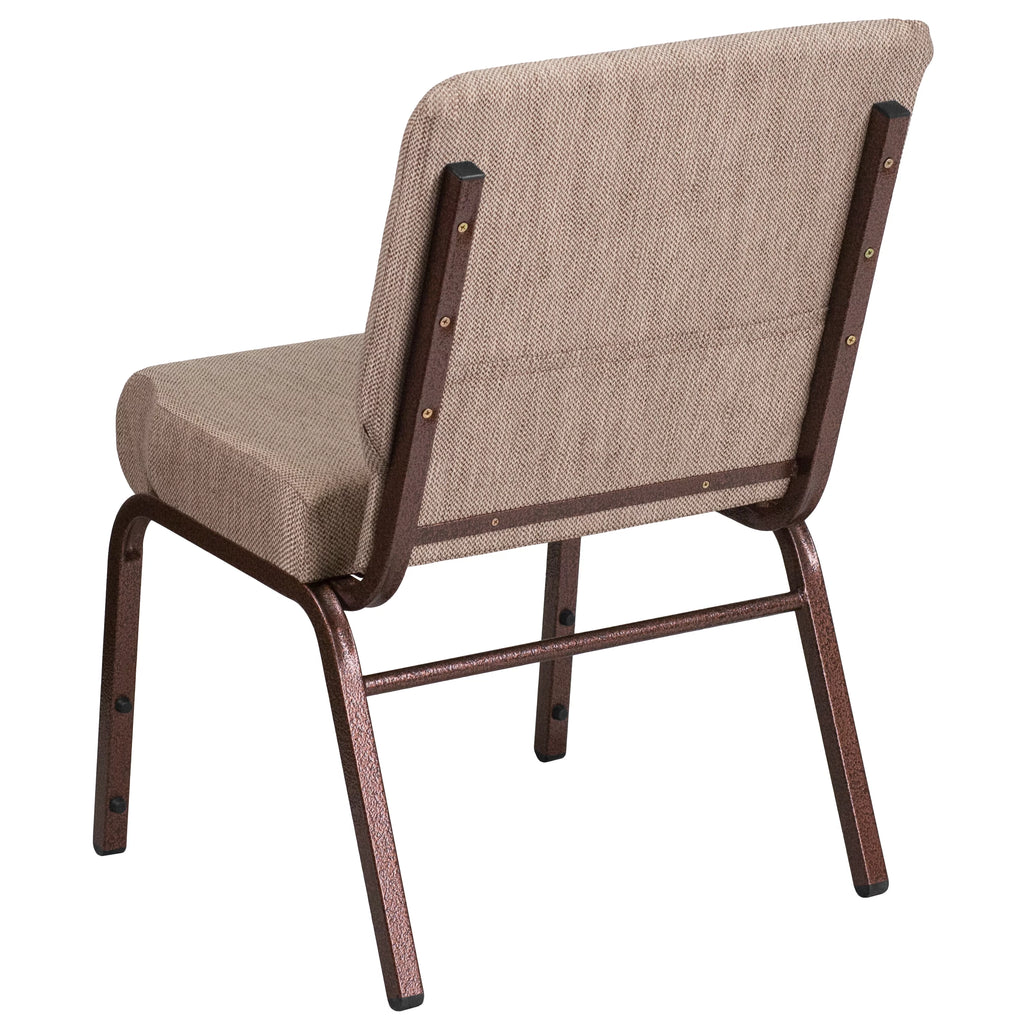 Beige Fabric Stacking Church Chair J100