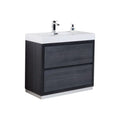 40 in. Free Standing Modern Gray Oak Bathroom Vanity W876650