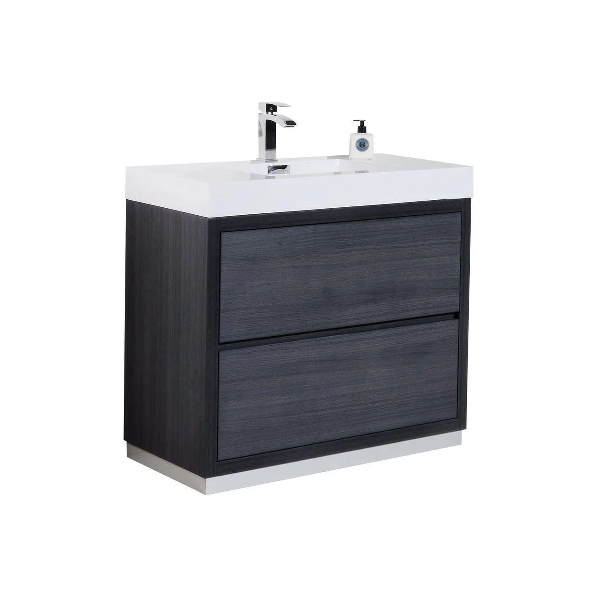 40 in. Free Standing Modern Gray Oak Bathroom Vanity W876650