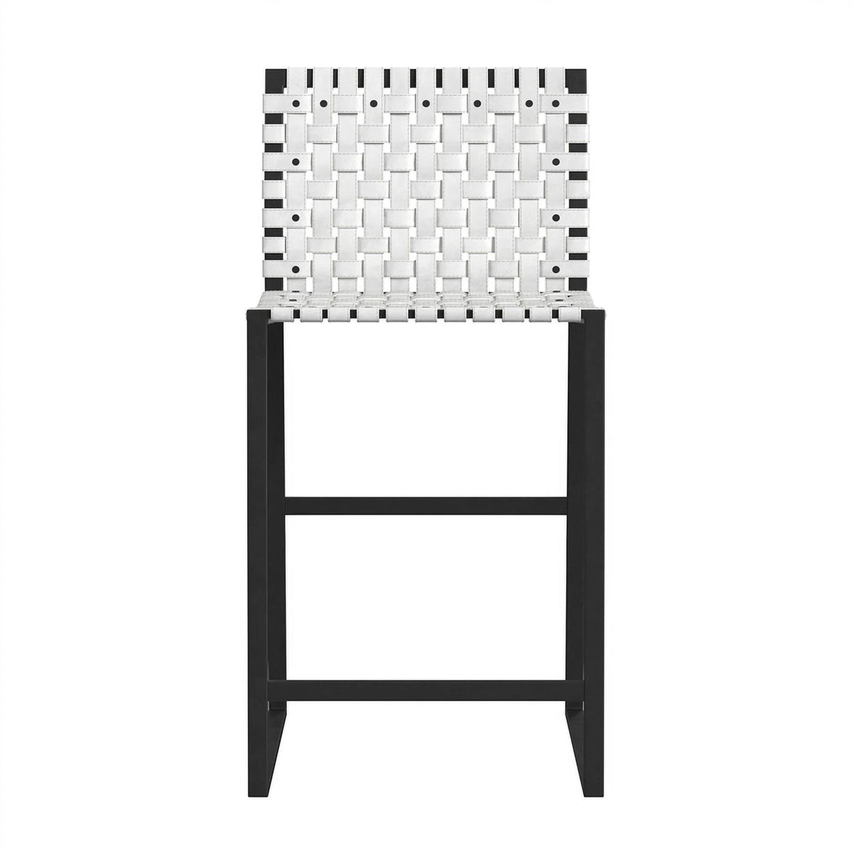 Woven Leather Counter Stool Q720