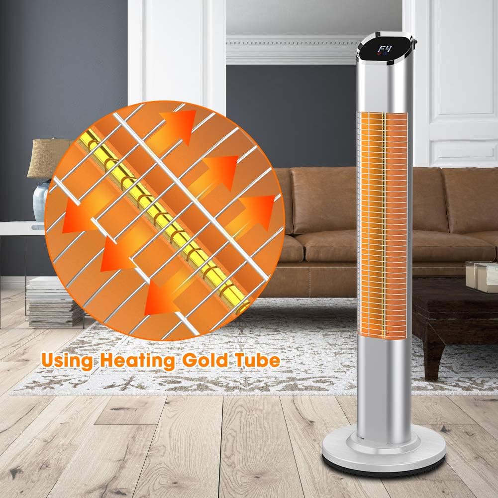 1500W Electric Infrared Standing Heater with Remote Control M449