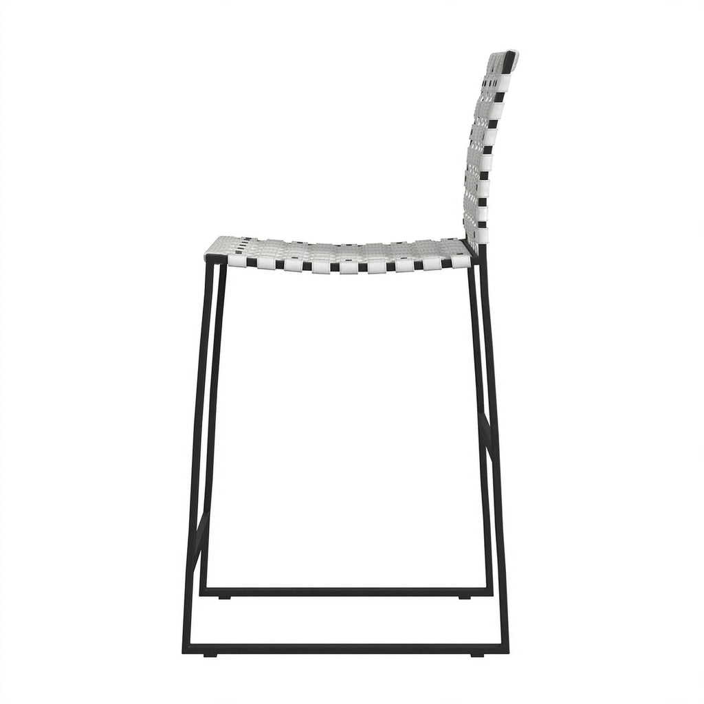 Woven Leather Counter Stool Q720