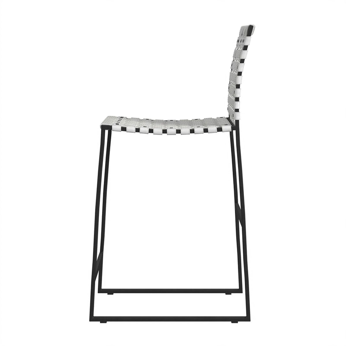 Woven Leather Counter Stool Q720