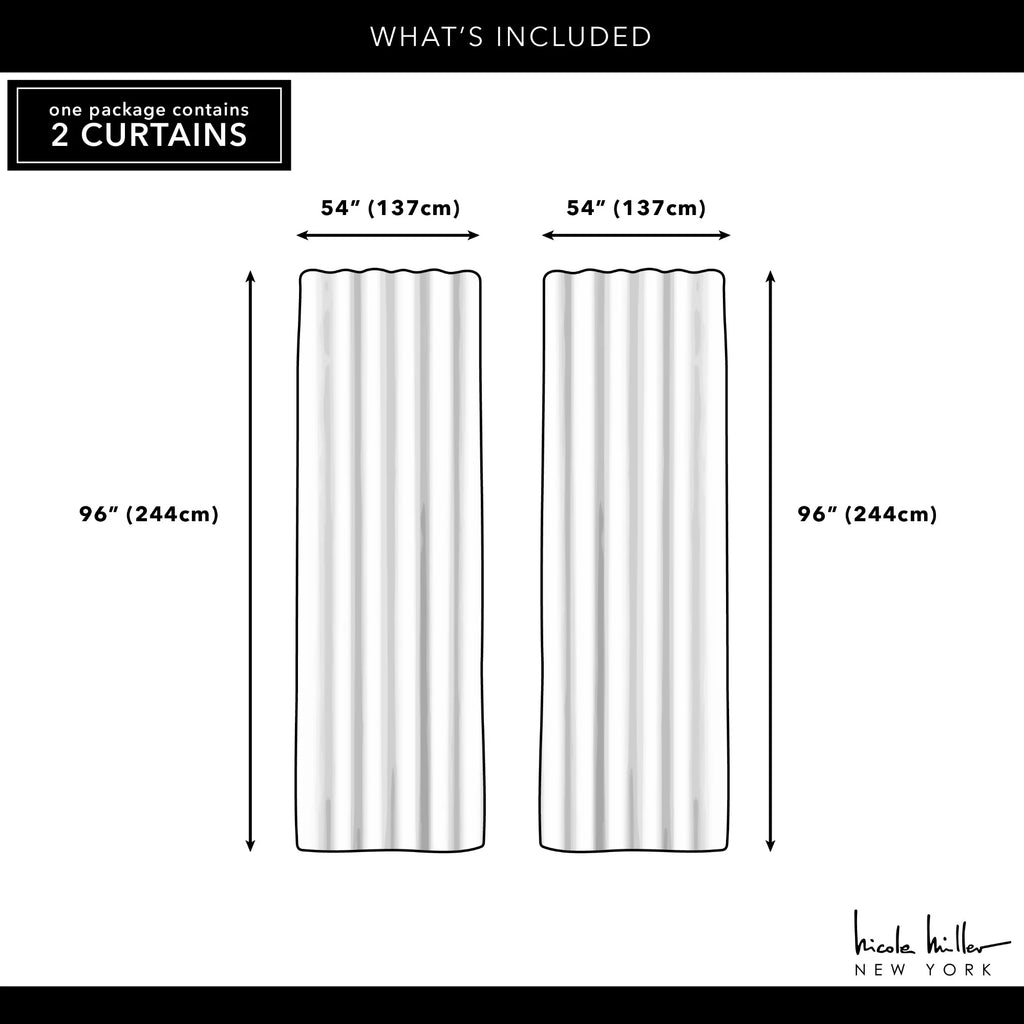 Faux Linen Slub Textured Hidden Tab Rod Pocket Light Filtering Curtain Panel Pair 54"x96" C761