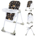 Light Gray Foldable Baby High Chair with Wheels E3704