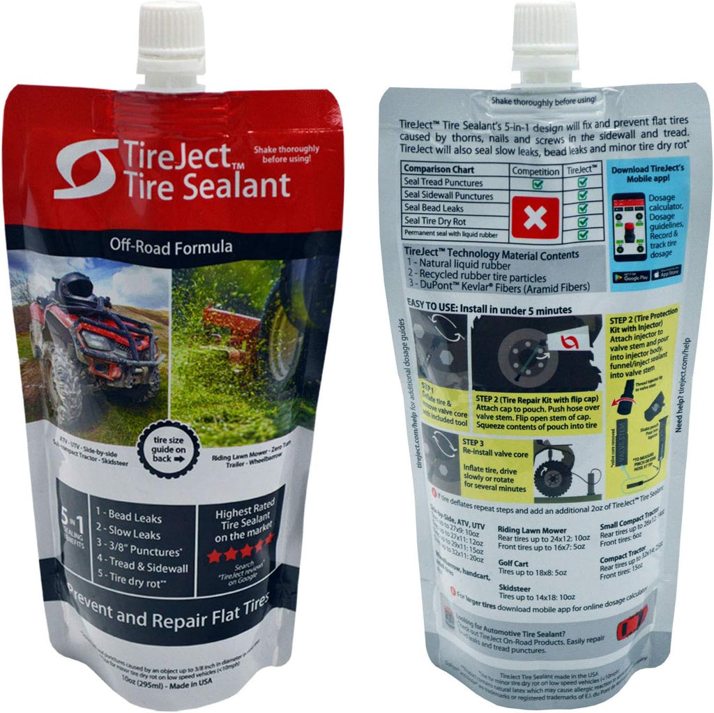 5-in-1 Flat Tire Protection Kit with Sealant Injector, Pack of 2 F2321