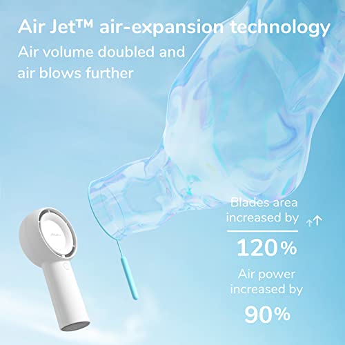 Portable Handheld Turbo Fan 6000mAh USB Rechargeable 5 Speeds Black V403